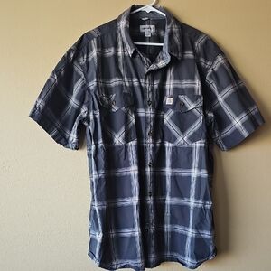 Carhartt Black and White Casual Button Down Shirt